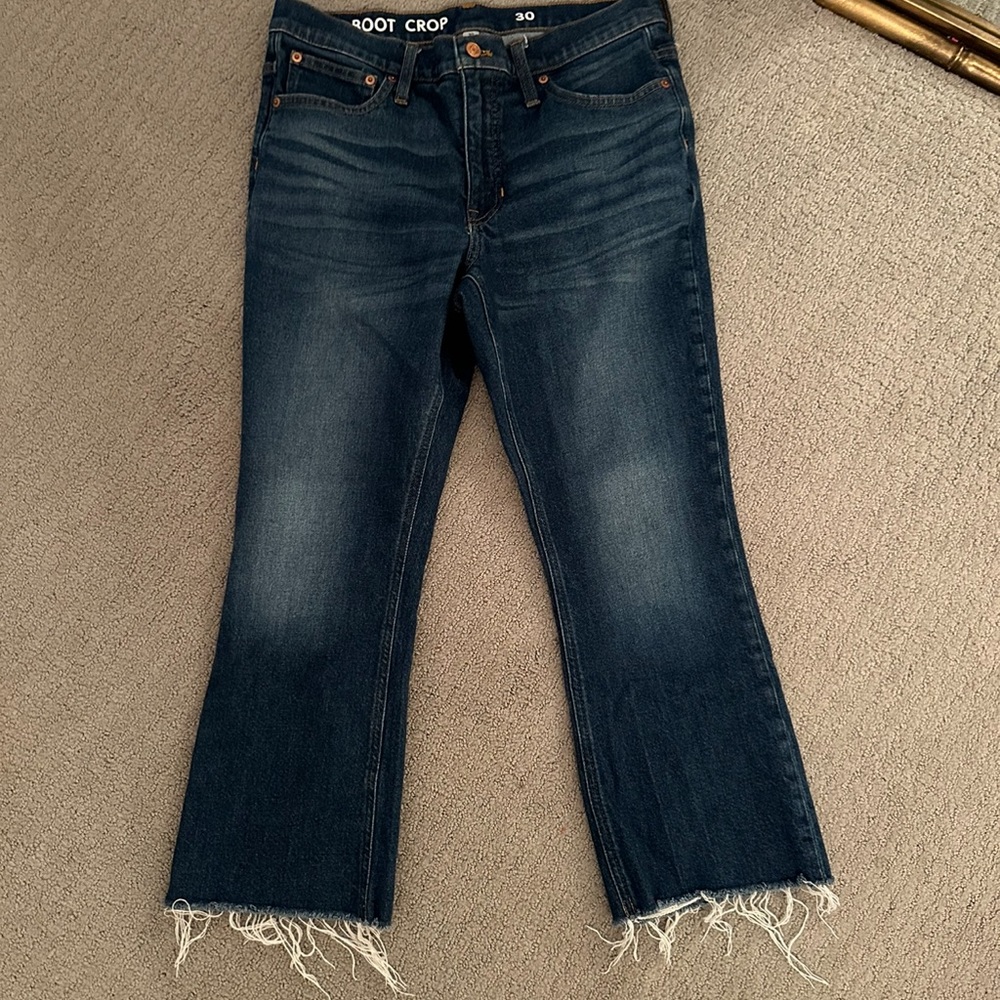 J.Crew Cropped Jeans, Size 30, 9” Billie Demi Boot Crop